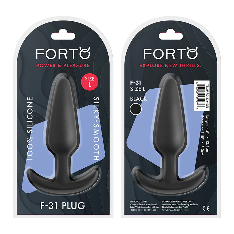 221370490.webp Forto F-31 Silicone Anal Plug Large Black