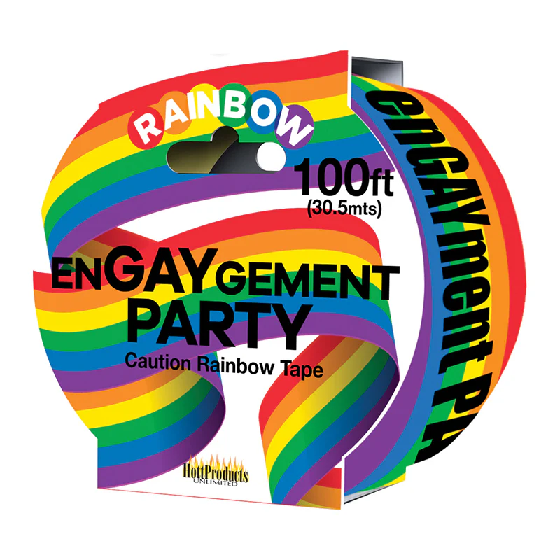 Engaygement – Rainbow Style – Caution Party Tape – 100′