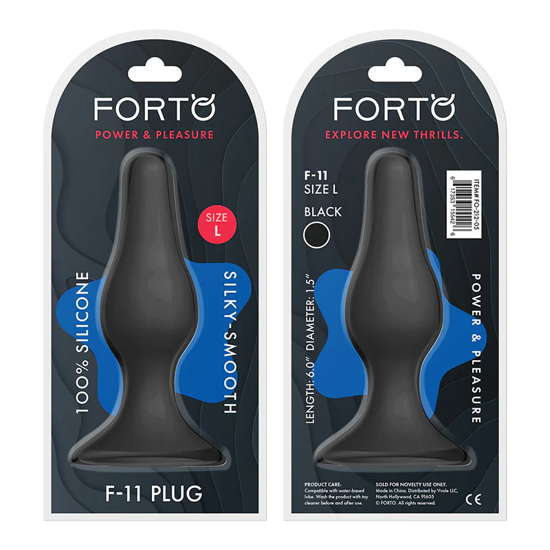 221371166.webp Forto F-11 Lungo Silicone Anal Plug Large Black