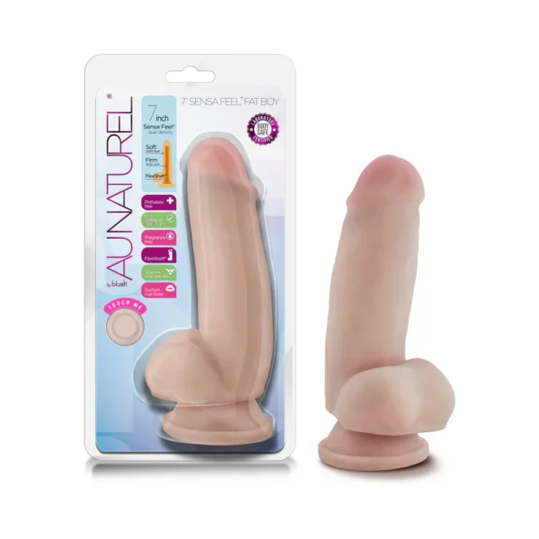 Shaft Model J: 9.5 in. Dual Density Silicone Dildo Oak