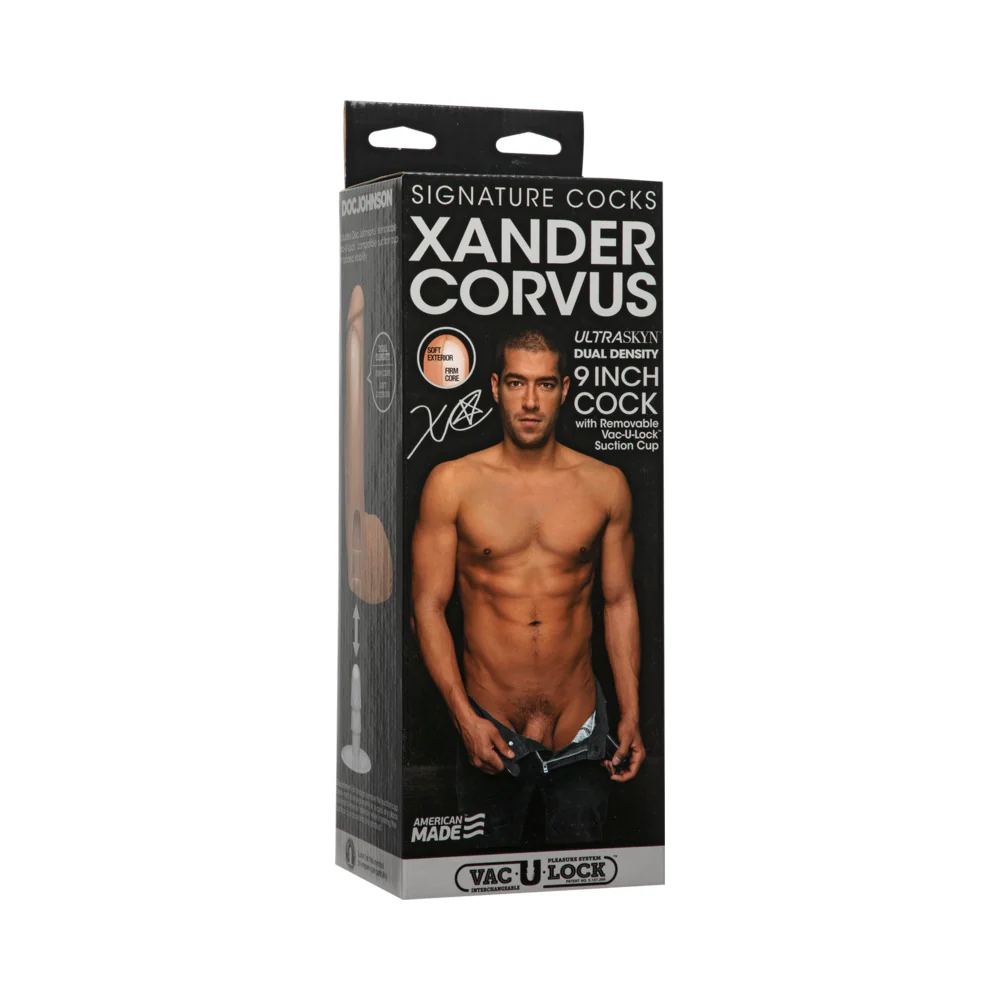 221373006.webp Signature Cocks - Xander Corvus - 9in ULTRASKYNCock w/Removable Vac-U-Lock Suction Cup Vanilla