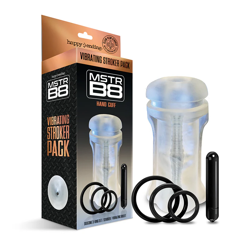 Happy Ending Mstr B8 Vibrating Stroker Pack – Hand Cuff