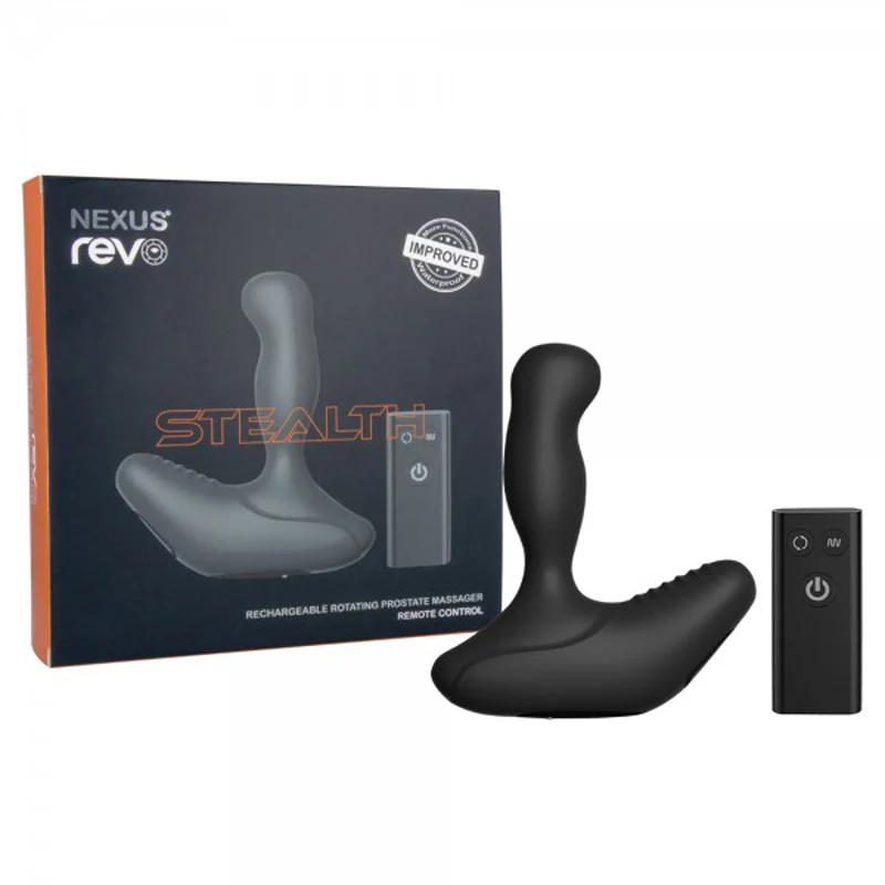 Nexus REVO STEALTH Remote Control Rotating Prostate Massager – Black