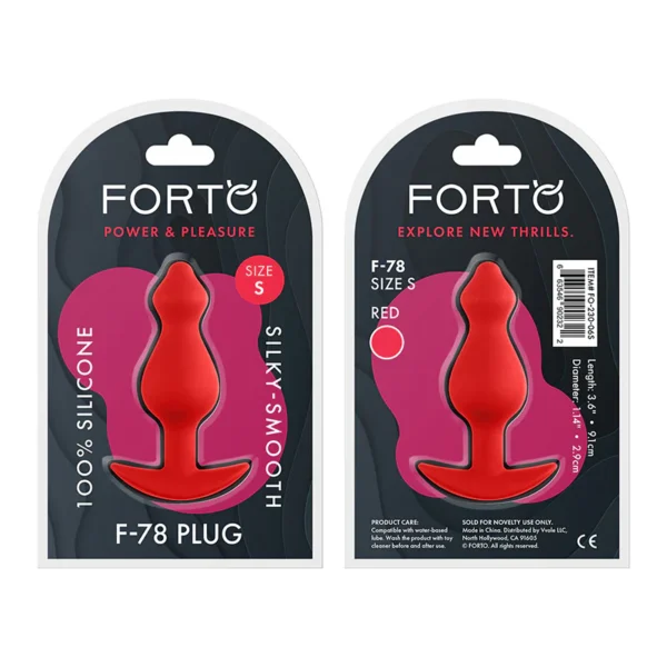 Forto F-78 Pointee Silicone Anal Plug Small Red