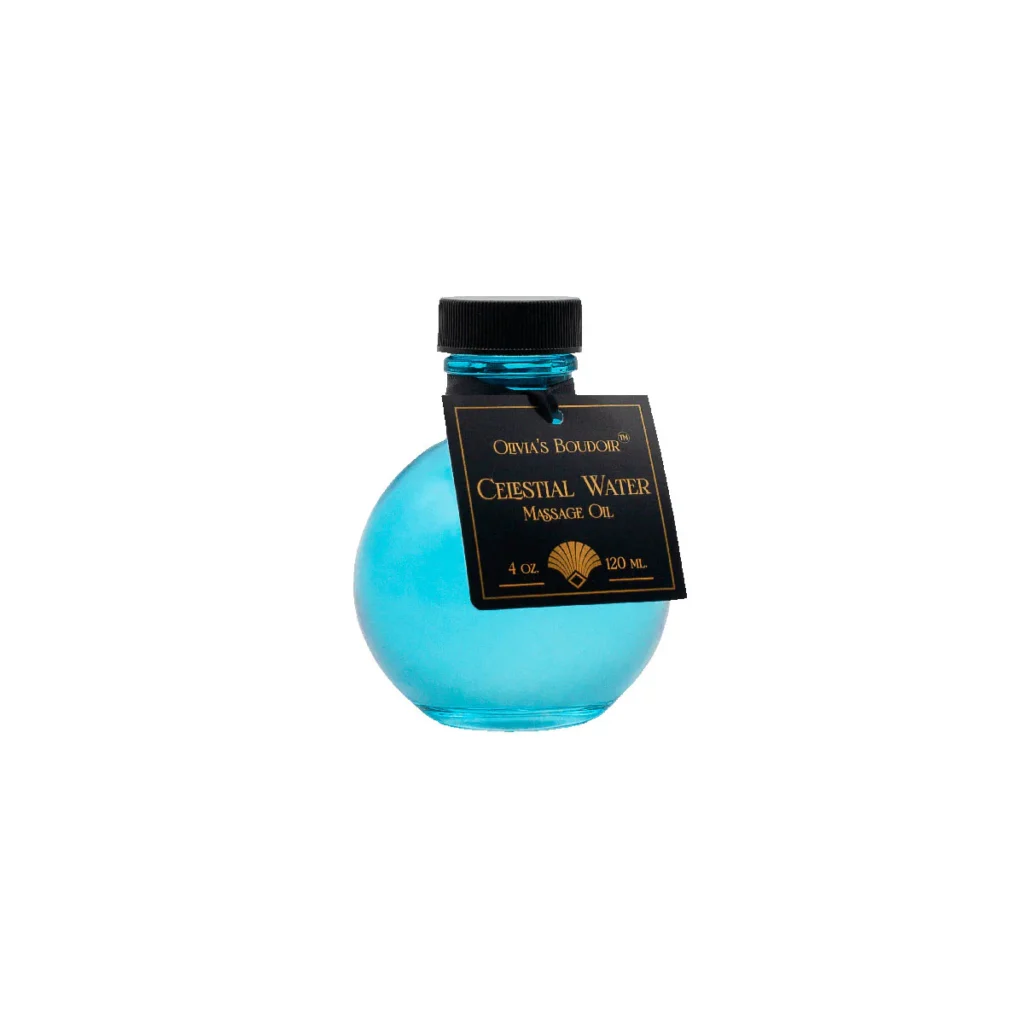 Olivia’s Boudoir Massage Oil Celestial Water 4 oz.