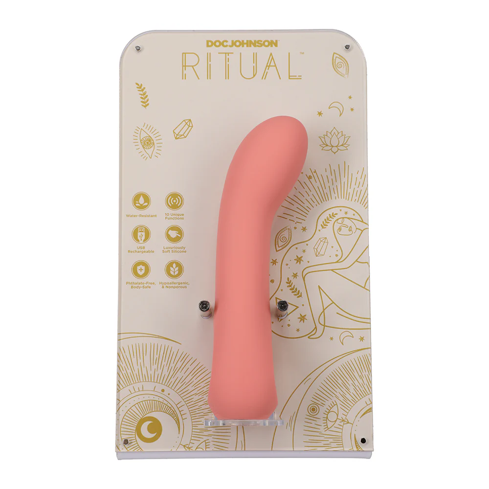 RITUAL Zen Rechargeable Silicone G-Spot Vibe Tester & Acrylic Display