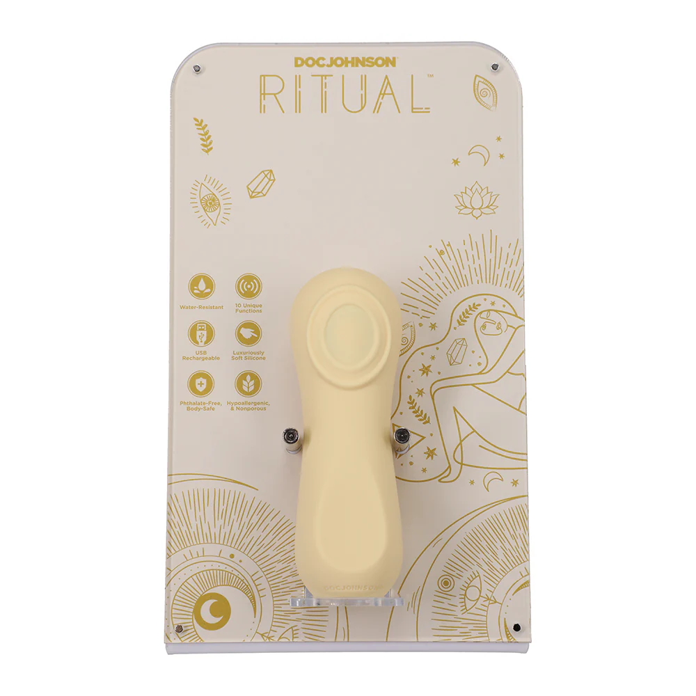 RITUAL Sol Rechargeable Silicone Pulsating Vibe Tester & Acrylic Display