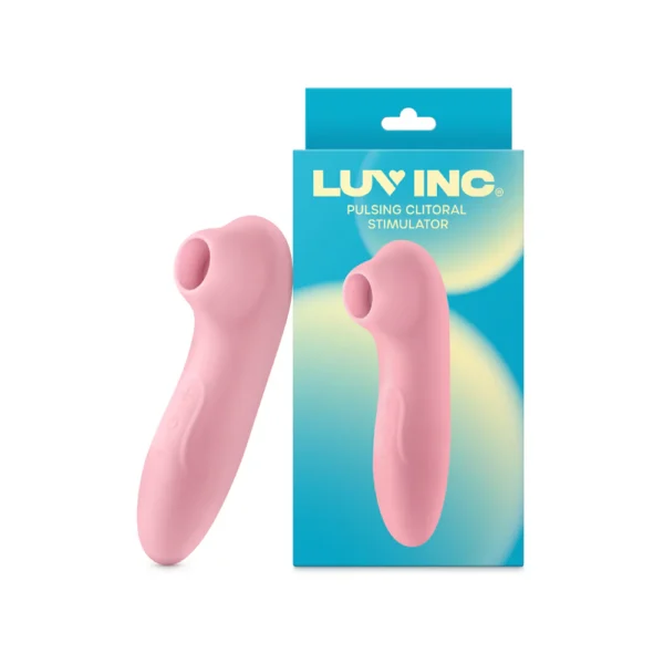Luv Inc Cs19 Pulsing Clitoral Stimulator Rechargeable Silicone Light Pink
