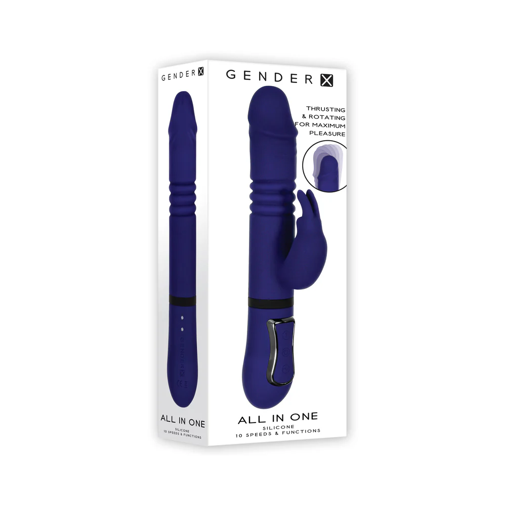 221391259.webp Gender X All In One Rechargeable Thrusting Rotating Silicone Rabbit Vibrator Purple
