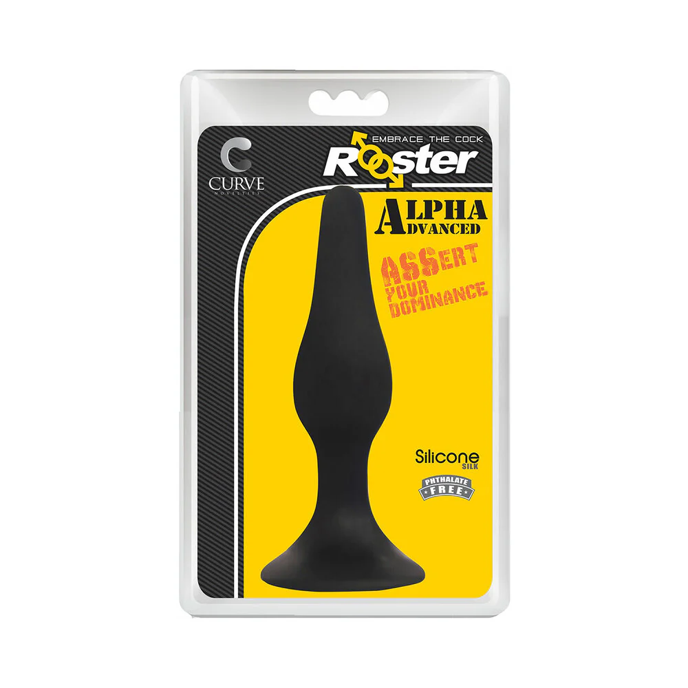 221392197.webp Curve Toys Rooster Alpha Advanced Silicone Anal Plug with Suction Cup Black