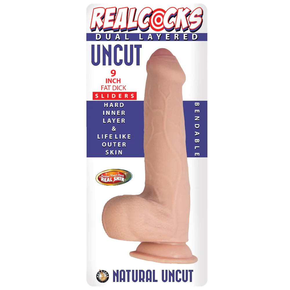 221392386.webp Realcocks Dual Layered Uncut Slider Fat Dick 9 in. Light