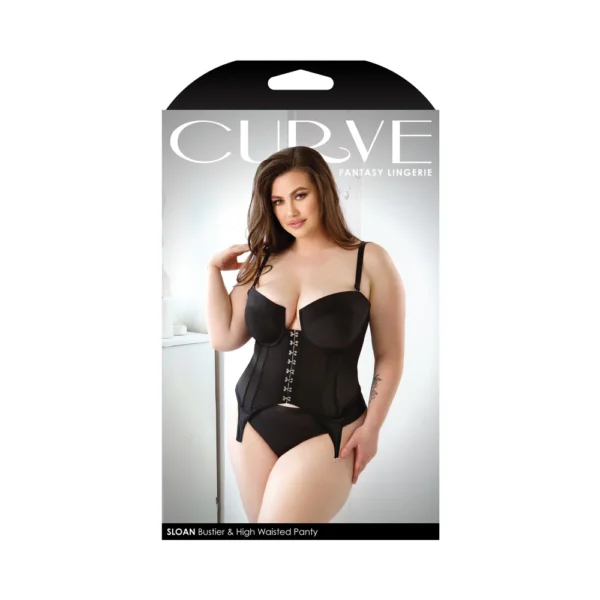 Fantasy Lingerie Vibes No Fucks Given Bralette & Cheeky Panty Blue Queen Size