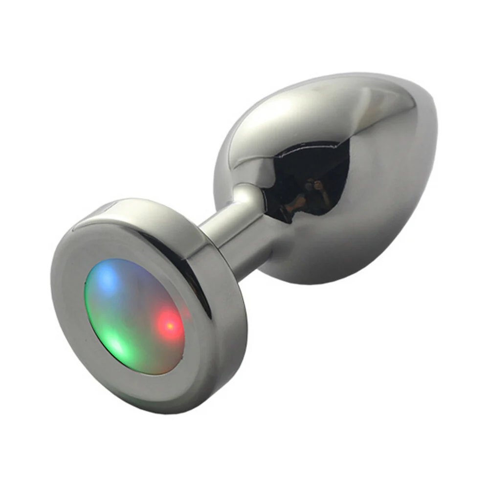 Ple’sur 3-Setting LED Light-Up Metal Anal Plug Small