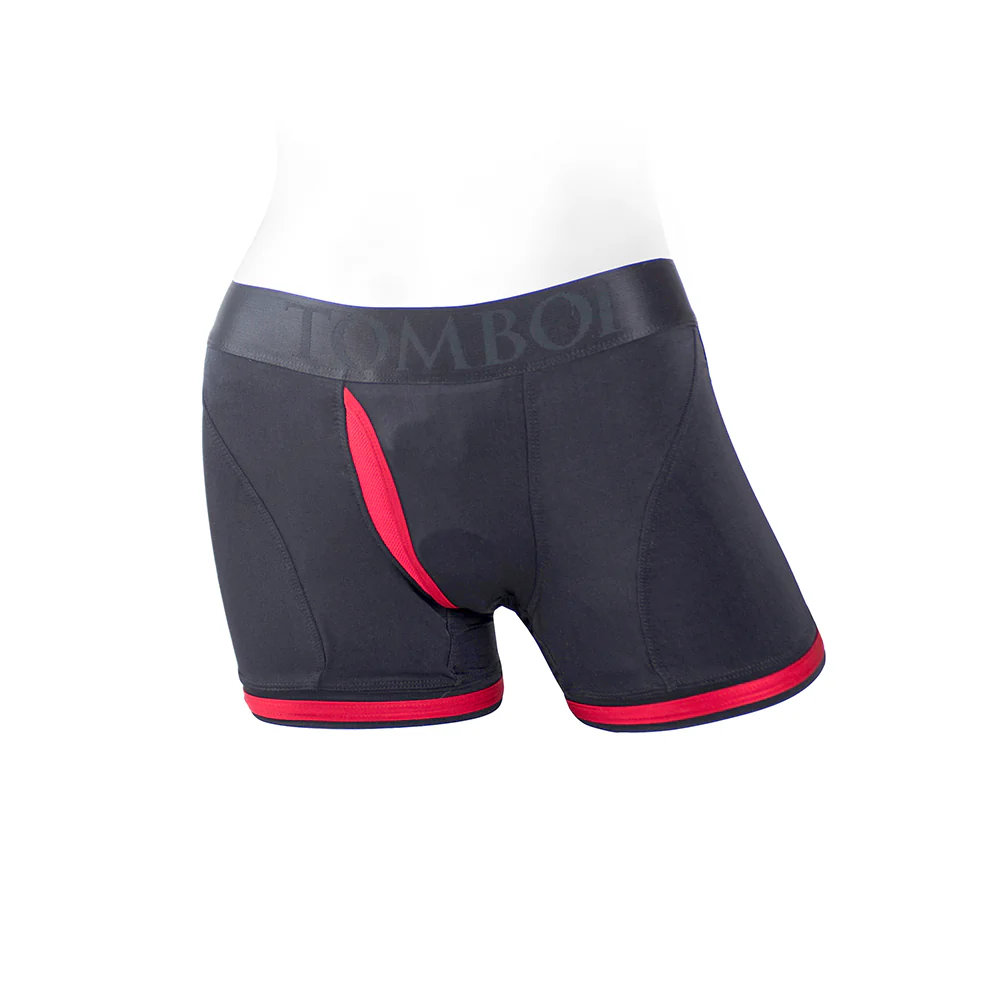 221394661.webp SpareParts Tomboii Nylon Boxer Briefs Harness Black/Red Size S