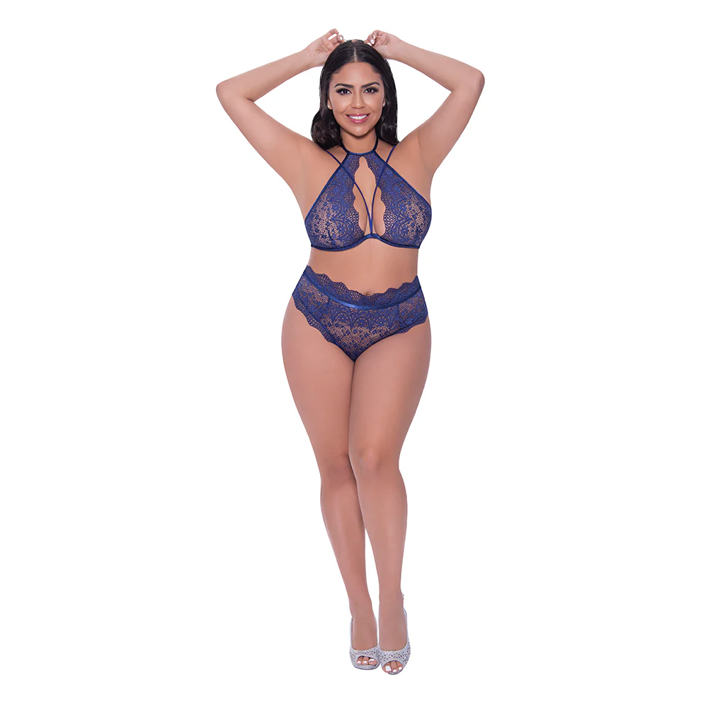 221394695.webp Magic Silk Berrylicious Halter & Lace Up Panty Set Blueberry Queen Size