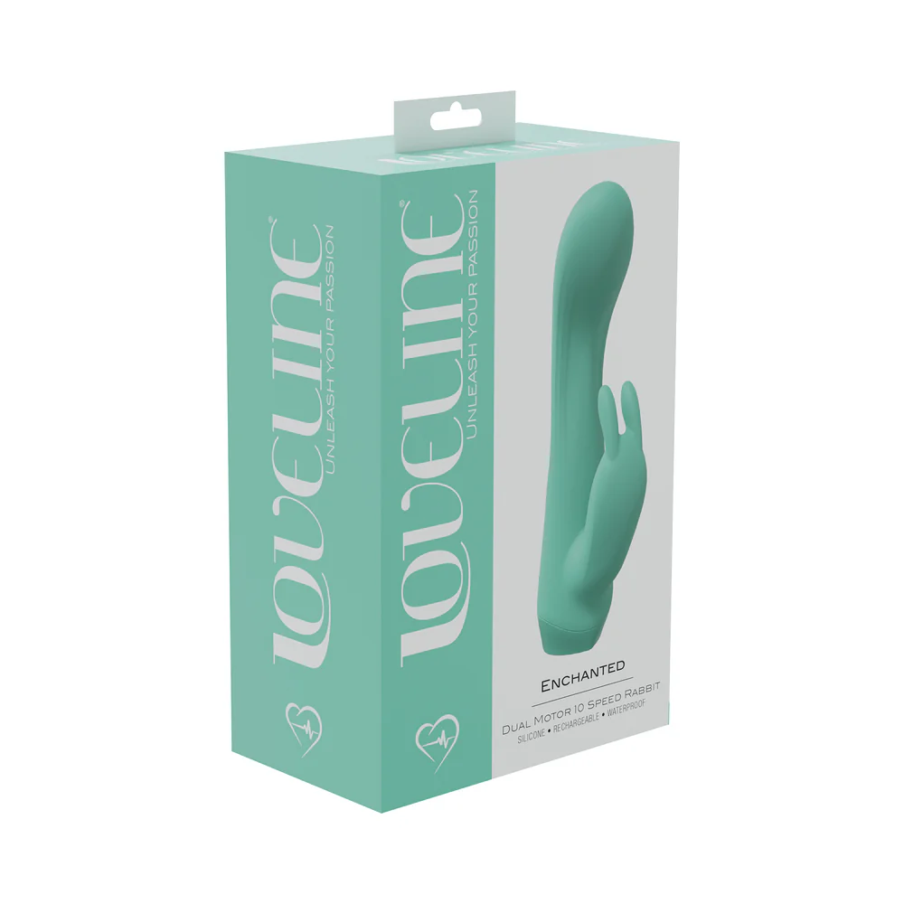 221396552.webp LoveLine Enchanted Dual Motor 10 Speed Rabbit Silicone Rechargeable Waterproof Green