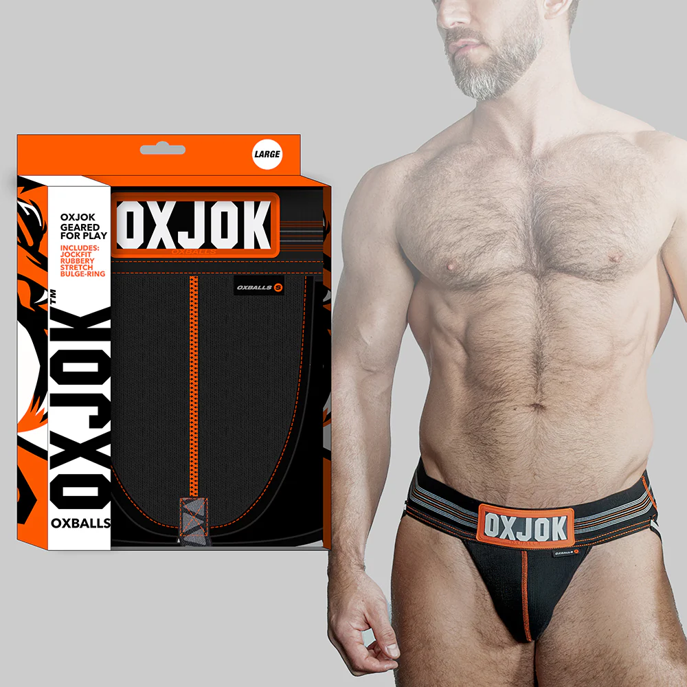 221398216.webp Oxballs Oxjok Slingjock Upthrust Slider-Strap Jock Black Iron 2XL