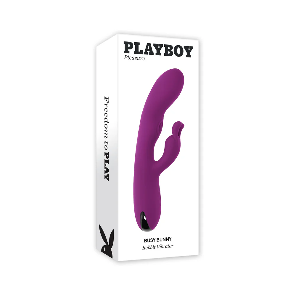 221399649.webp Playboy Busy Bunny Rechargeable Dual Stimulator Vibrator Silicone Wild Aster