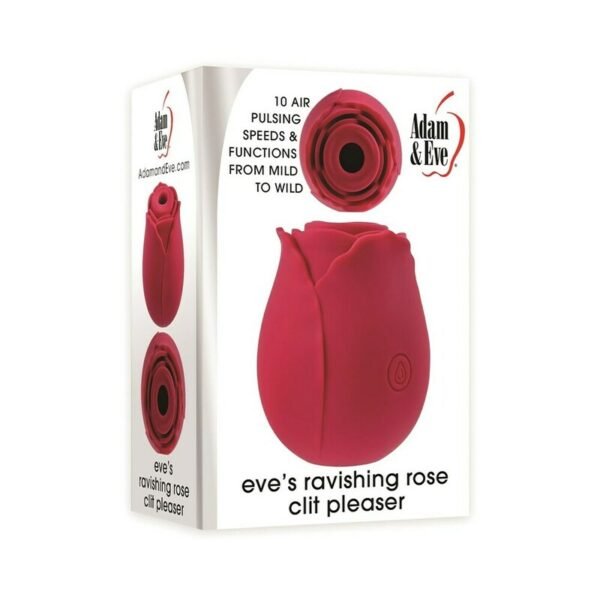Evolved Wild Rose Rechargeable Dual-Ended Silicone Thrusting Egg & Flicking Tongue Vibrator Red