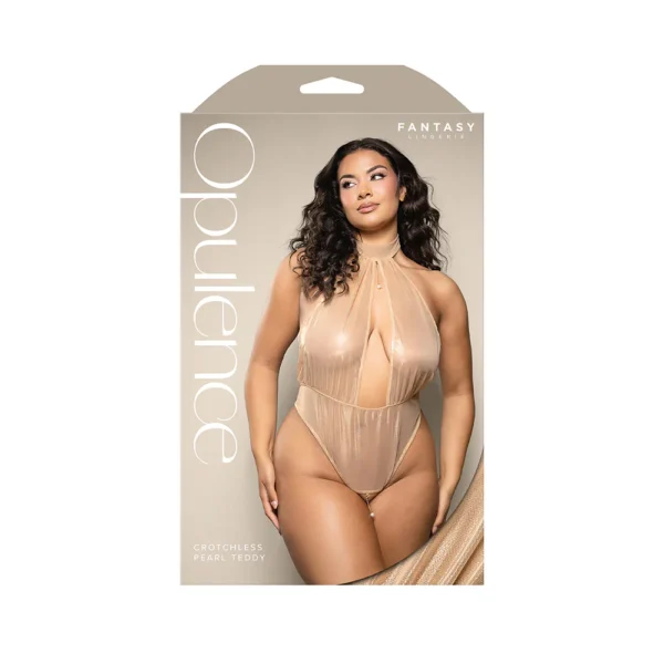 Fantasy Lingerie Vibes Babygirl High-Cut Long Sleeve Mesh Bodysuit M/L