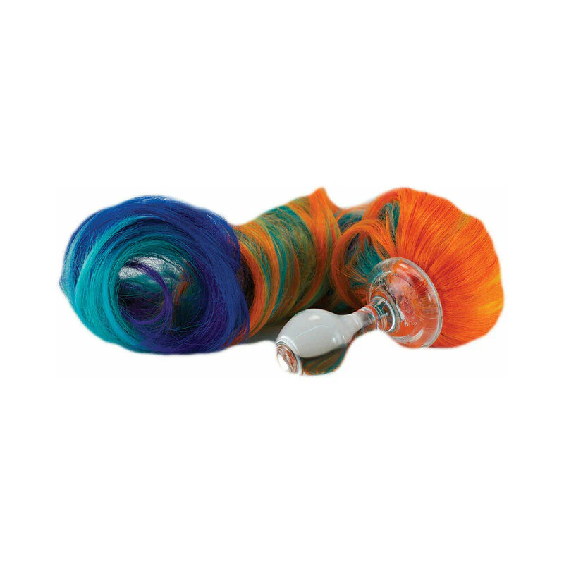 221403189.webp Crystal Delights Minx Pony Tail Plug Rainbow