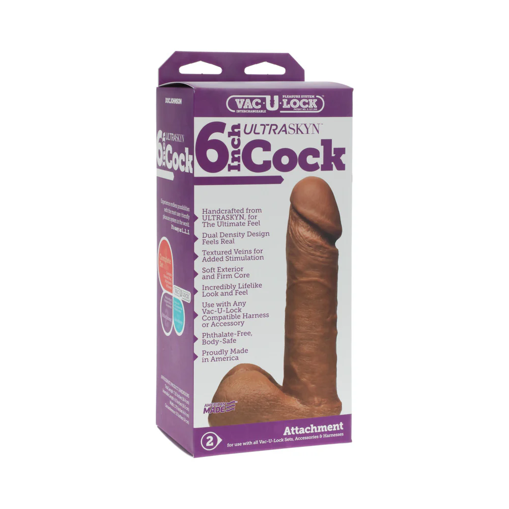 Vac-U-Lock – 6-Inch ULTRASKYN Cock Brown