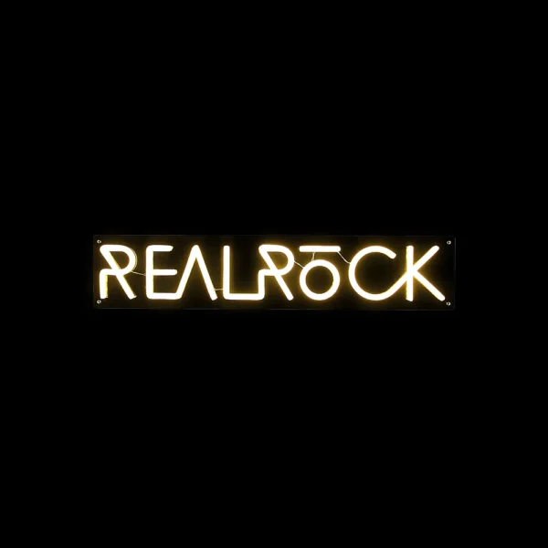 RealRock Neon Box Sign Warm White