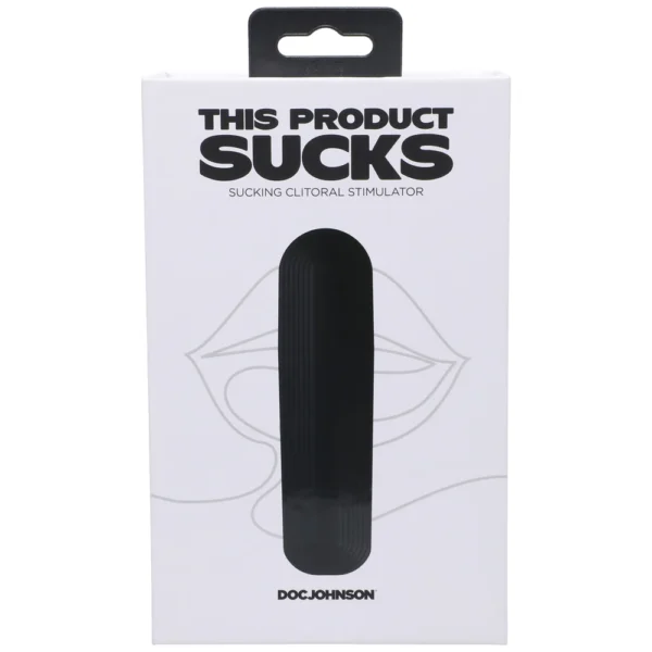 This Product Sucks Rechargeable Silicone Lipstick Sucking Clitoral Stimulator Black